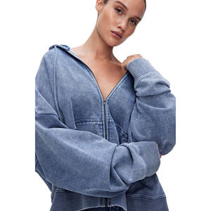 ชุดวอร์มสปอร์ตแวร์ลายพิมพ์ DTG สไตล์ฮิปฮอปสุดเทรนดี้ ผ้าหนา 460 แกรม พร้อมฮู้ดซิป ตกแต่งด้วยคริสตัล - Product Image 5