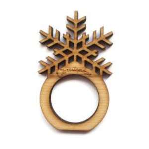 Anneaux de serviette en bois écologiques de qualité supérieure, de forme ronde et finition brune, pour accessoires de table de mariage et de maison - Product Image 5