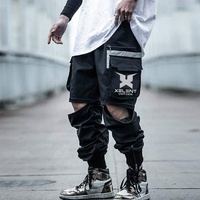 Pantalon cargo de jogging pour homme Ninja Cyberpunk Streetwear Pantalon de survêtement avec poche Hip Hop grande taille
