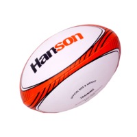 Ballon de rugby classique professionnel populaire en caoutchouc synthétique avec vessie Super Enkay, couleur et logo personnalisables, haute performance