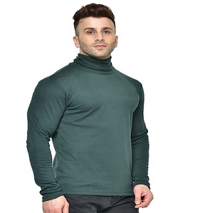 Camisetas de talla grande a la moda de invierno para hombre, suéter cómodo de cuello largo de colores personalizados, camisetas de talla grande de alta calidad - Product Image 3