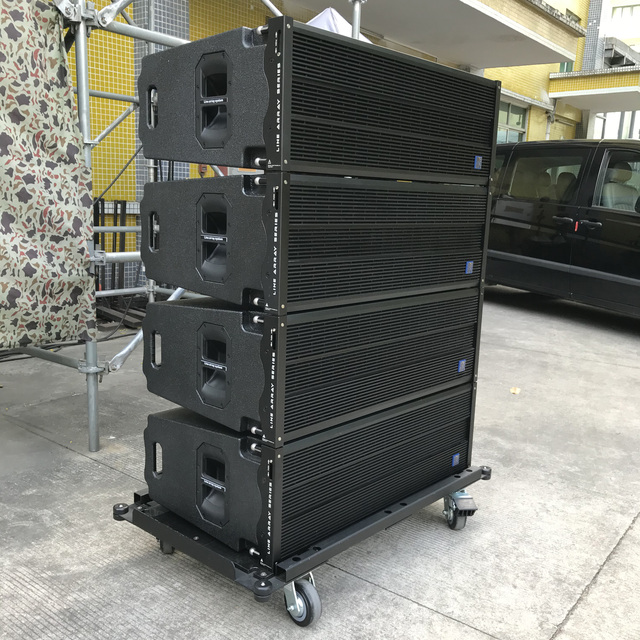 Professional 3-Way Dual 12" Long Throw Line Array Sound System Metal Audio Speaker 1100W Portable App Control Stereo Pairing