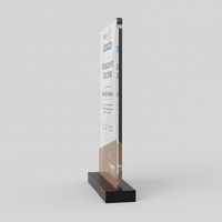 Trophée rectangulaire en acrylique Prestige, durable, poli, lettres gravées en typographie, récompense d'entreprise haut de gamme, modèle pour employés