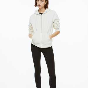 Sudaderas con capucha de mujer de algodón 100% de alta calidad al mejor precio estilo de invierno con cremallera y cuello con capucha - Product Image 2