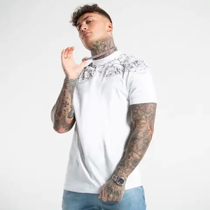 เสื้อยืดผ้าฝ้ายเฮฟวี่เวทของผู้ชายเสื้อคอกลมไซส์ใหญ่พิเศษ - Product Image 6