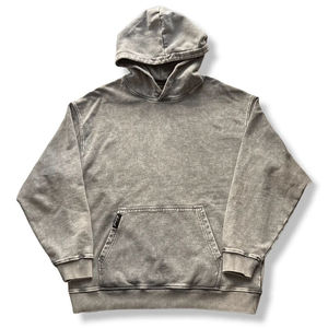 Sudadera con capucha de lana de alta calidad para hombres OEM ropa de calle personalizable lavado ácido Vintage algodón francés Terry para invierno - Product Image 1