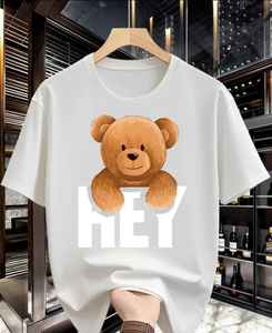 T-shirt pour homme, essentiel, ultra doux, confortable, été, écologique, appliques, denim, batik, tissus en velours côtelé, 100% coton, patchs - Product Image 3