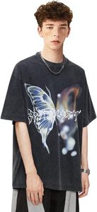 เสื้อยืดลำลองแนวสตรีทผ้าคอตตอน100% โลโก้ด้านหน้าทรงหลวมเข้ารูป - Product Image 3