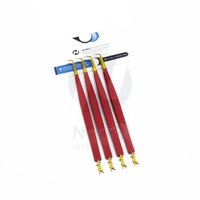 Gran oferta, juego de pinzas personalizadas con punta de fibra de agarre de diamante largo, extensiones de pestañas de acero inoxidable, oro rojo para uso de belleza