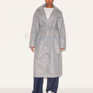 Abrigo Largo Cruzado Personalizado, Abrigo Largo Clásico, Abrigo Largo de Alta Calidad para Mujer, Gabardina - Product Image 3