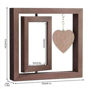 Creativo marco de fotos rectangular giratorio de doble cara florero de planta y Marco de pie de mesa de escritorio flotante para decoración del hogar - Product Image 5