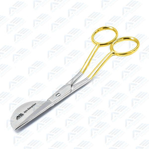 กรรไกรสแตนเลสแบบมืออาชีพ รุ่นมีดตัดเย็บ ด้ามจับสีทอง สำหรับงานแพทย์ - Product Image 5