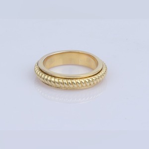 Handcrafted925 Silver With Gold Plating Spinning <b>Ring</b> with Twisted Rope Design Timeless Artisan Jewelry for Daily Wear & Gifting - Product Image 3