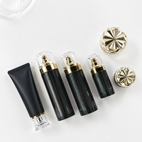 Ensemble de flacons cosmétiques en verre de luxe Mingsheng en gros, pots de crème pour le visage de 30g et 50g, flacons de lotion de 40ml, 100ml et 120ml pour les soins de la peau