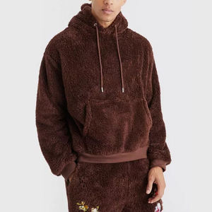 High Quality Custom logo Hooded Pullover Sweatshirt Winter <b>Sherpa</b> Fleece Oversized Streetwear <b>Hoodie</b> Plain <b>Men's</b> Hoodies - Product Image 6