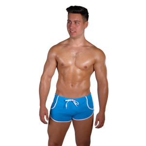 Shorts de sport pour hommes de style personnalisé, 70% polyester, 30% élasthanne, entraînement en plein air, alpinisme, séchage rapide, shorts de sport pour hommes - Product Image 2