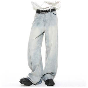 Jeans à jambes larges pour hommes avec un style classique à cinq poches et un jean à jambes larges moderne et surdimensionné pour hommes - Product Image 5