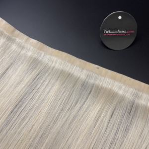 Vietnam Extensions de cheveux humains naturels Remy Machine Double trame cuticule alignée matière première vierge non transformée toutes les couleurs mourantes - Product Image 4