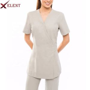 Uniforme de salon de beauté Spa élégant respirant norvégien imprimé avec logo personnalisé pour les uniformes de Spa - Product Image 6