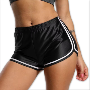 Pantalones cortos deportivos de satén personalizados para mujeres y niñas, para correr, gimnasio, Fitness, pantalones cortos de animadora, pantalones de playa de entrenamiento informales de verano - Product Image 4
