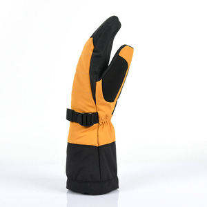 Gants de ski imperméables de qualité supérieure à fort impact pour le snowboard, gants en cuir à doigts complets, isolation thermique, coupe-vent - Product Image 2
