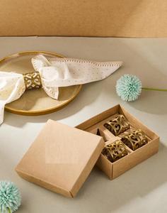 ชุดแหวนผ้าเช็ดปากทำจากทองเหลืองขัดเงาทำจากโลหะ4ชิ้นที่ใส่ผ้าเช็ดปากสำหรับร้านอาหารและใช้ในครัวเรือน - Product Image 6