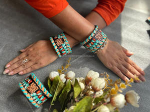 Nueva llegada Venta caliente occidental elegante hecho a mano pintado cuero mecanizado mano brazalete pulseras Unisex uso diario accesorio de moda - Product Image 3