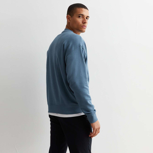 2025 personalizado hombres cuello redondo de gran tamaño peso pesado francés Terry algodón lavado ácido desteñido Vintage recortado Boxy sudadera desgastada - Product Image 4