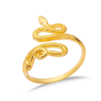 Bague réglable en forme de serpent plaine vente en gros de bijoux en or pour femmes bijoux en argent Sterling 925 à la mode
