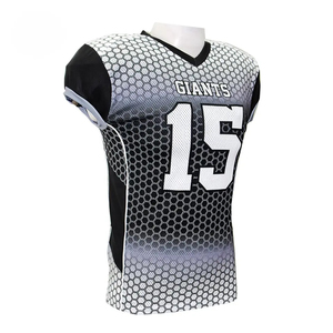 Derniers modèles de maillots de football américains en polyester oversize, coupe carrée, avec maille de sublimation, maillots de football américain pour hommes - Product Image 2