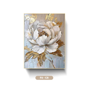 Modern Hand Painted Floral <b>Canvas</b> Wall Art Original Framed Flower Oil Painting Fine Art Hand-Finished Floral <b>Canvas</b> Decor F6-C8 - Product Image 1