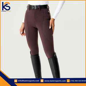 2024 Women's <b>Top</b> Selling Equestrian <b>Horse</b> Breeches New Style Solid Plain Color Custom Logo for <b>Riding</b> - Product Image 3
