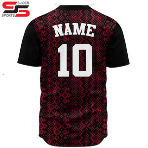 Maillot de baseball 100 % polyester sublimé à boutons pour jeunes, personnalisable avec logo, prix d'usine - Product Image 2