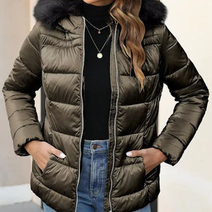 Wholesale Low Price New Style Women's Winter Puffer Jacket with <b>Faux</b> <b>Fur</b> Collar - Windproof & Warm <b>Coat</b> - Product Image 1