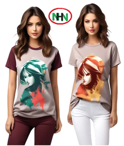 เสื้อยืดลำลองสำหรับผู้หญิงเสื้อยืดผ้าฝ้าย - Product Image 4