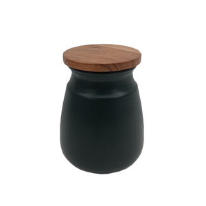 Boîte ronde en bois avec couvercle en métal couleur or boîte à sucre de conception américaine pour la décoration de cuisine et de table personnalisée en vrac - Product Image 3