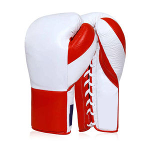 Gants de boxe noirs à lacets personnalisables, de haute qualité, en cuir véritable, pour les arts martiaux, gants de boxe en cuir véritable de qualité supérieure - Product Image 1