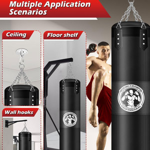 กระสอบทรายชกมวยแบบเติมน้ำ PVC คุณภาพสูง ทนทาน พร้อมพื้นรองเท้าหนัง รุ่นใหม่ล่าสุด - Product Image 6