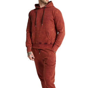 Chándal lavado con ácido para hombre de la mejor calidad al por mayor hecho a medida con diseño elegante transpirable de talla grande OEM Logo invierno nuevos conjuntos - Product Image 3