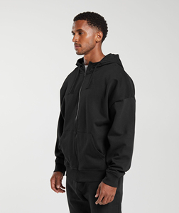 Sudadera con Capucha de Forro Polar Grueso para Hombre, de Corte Regular, de Poliéster/Algodón de Alta Calidad, con Bolsillo y Logotipo Personalizado - Product Image 3