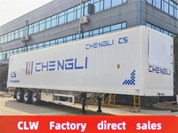 3-Axle 28ft 40ft 53ft baja kargo berpendingin Semi Trailer makanan pendingin Unit 3Axle 28ft 40ft 53ft Trailer berpendingin