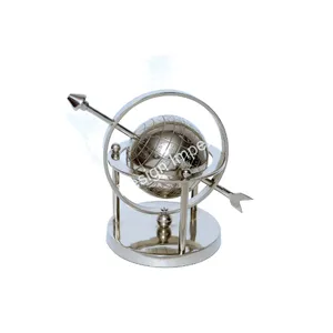 Commercio all'ingrosso di alta qualità in alluminio solido globo decorativo arte tema mappa del mondo Stand attraente e accattivante Stand