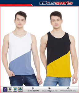 Precio barato logotipo personalizado Muscle Fit Plain Men Tank Tops sin mangas entrenamiento 100% algodón Tank Top para hombres - Product Image 4