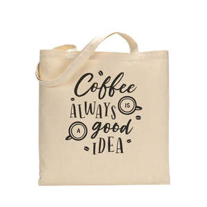Sacs fourre-tout en coton « Design-Café : C'est toujours une bonne idée » pour les cafés - Product Image 2