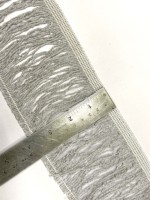 Chaîne de franges métalliques argentées brillantes de 20 cm (8 pouces) pour décoration de Noël, rideaux, vêtements et textiles de maison - Vente en gros