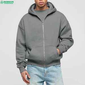 Sudadera con capucha y cremallera personalizada estilo streetwear, forro polar suave de invierno, tejido French Terry, corte holgado, hombros caídos, secado rápido, transpirable, 400g, unisex - Product Image 6