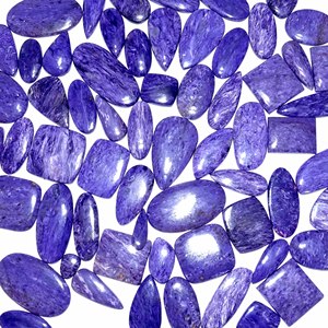 พลอยหลวม Charoite ธรรมชาติขายส่ง พลอย Charoite ธรรมชาติ Cabochon พลอยที่สวยงามสําหรับทําเครื่องประดับ - Product Image 3