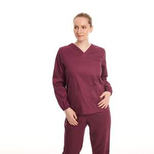 Combinaison de travail de haute qualité en gros pour les médecins et les infirmières, unisexe, couleur personnalisée, taille plus, respirante, en tricot - Product Image 1