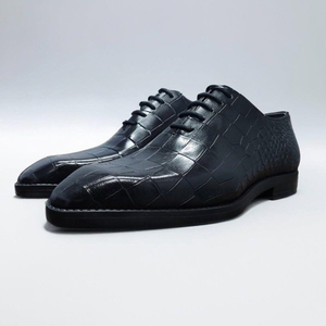 Chaussures habillées pour hommes en cuir véritable fait main de haute qualité, décontractées pour le travail, noires, Oxford, faciles à enfiler, élégantes - Product Image 3