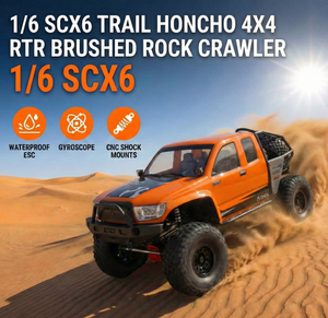 Axial SCX6 Trail Honcho, camion tout-terrain électrique à <span class=keywords><strong>moteur</strong></span> brossé à l'échelle 1/6, <span class=keywords><strong>RC</strong></span> Rock Crawler 4x4, rouge, grande taille, modèle de voiture de loisir RTR - Product Image 1